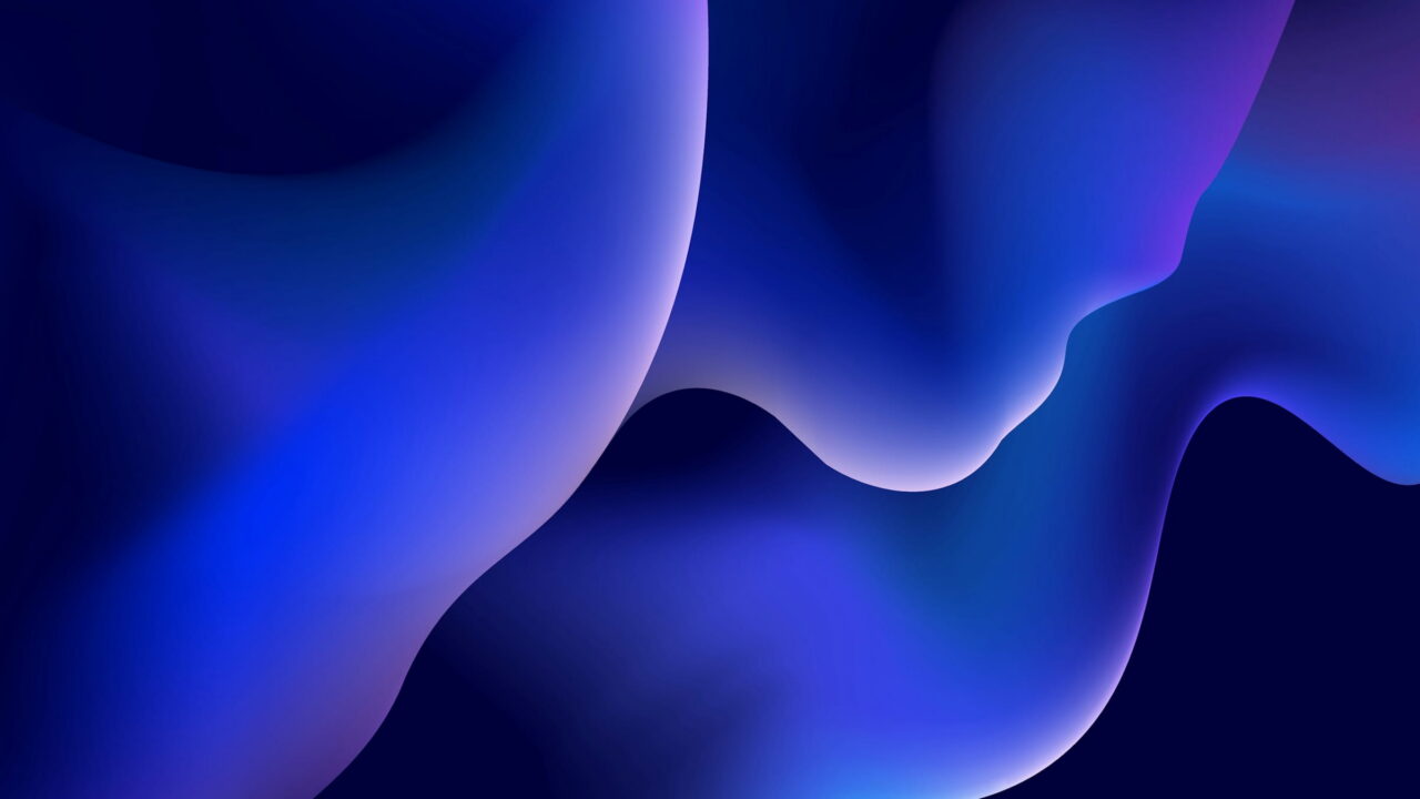 Deep blue and violet shapes flowing softly into each other.